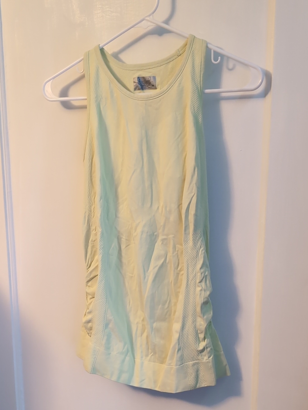 Athleta Pale Yellow Sleeveless Workout Tank